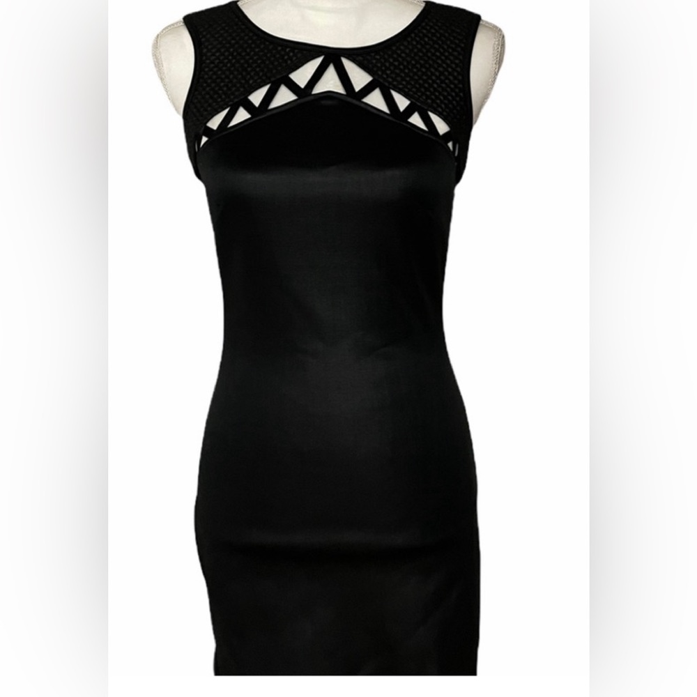 Bebe Black Dress Size small faux leather